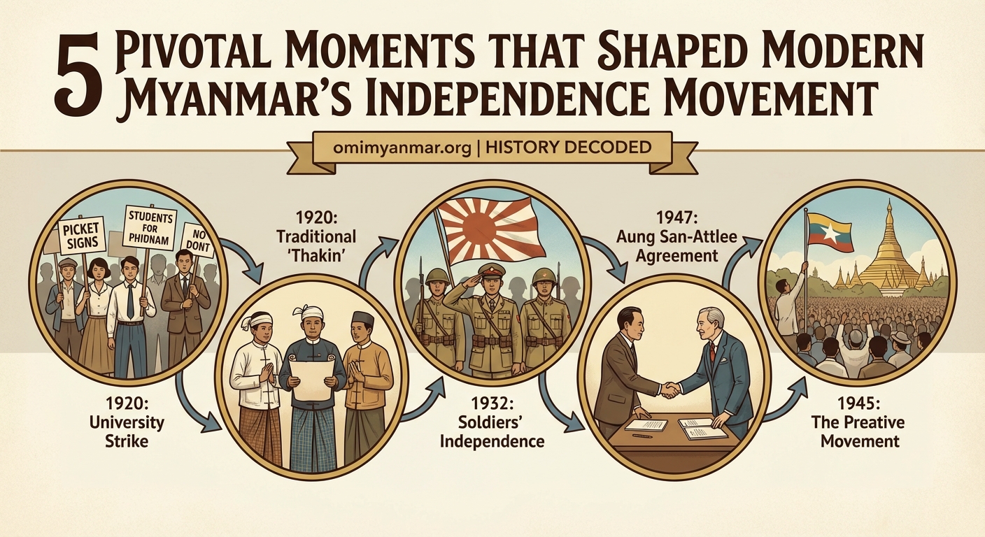5 Pivotal Moments That Shaped Modern Myanmar's Independence Movement — 1