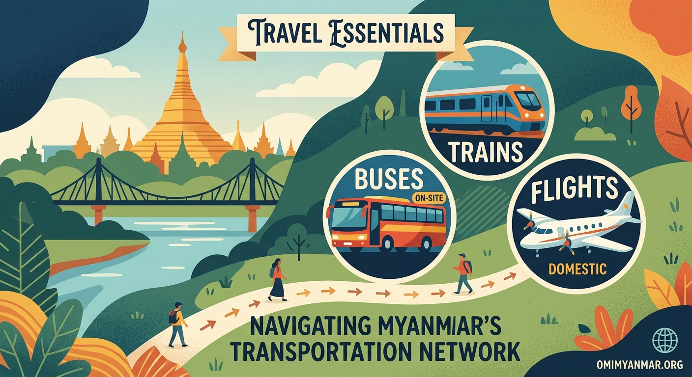 Navigating Myanmar's Transportation Network: Trains, Buses, and Domestic Flights Explained — 2
