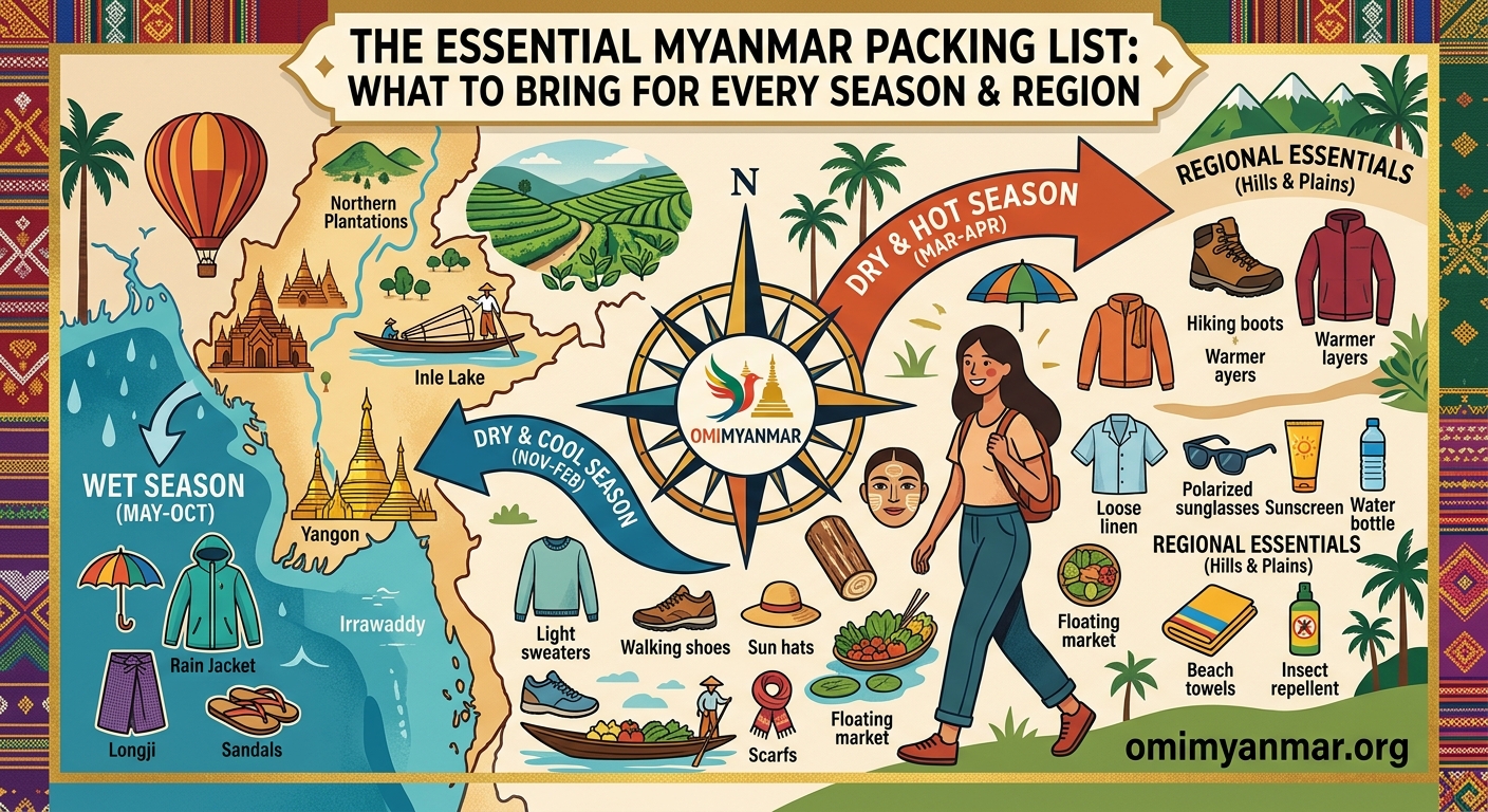 The Essential Myanmar Packing List: What to Bring for Every Season and Region - Illustration 2