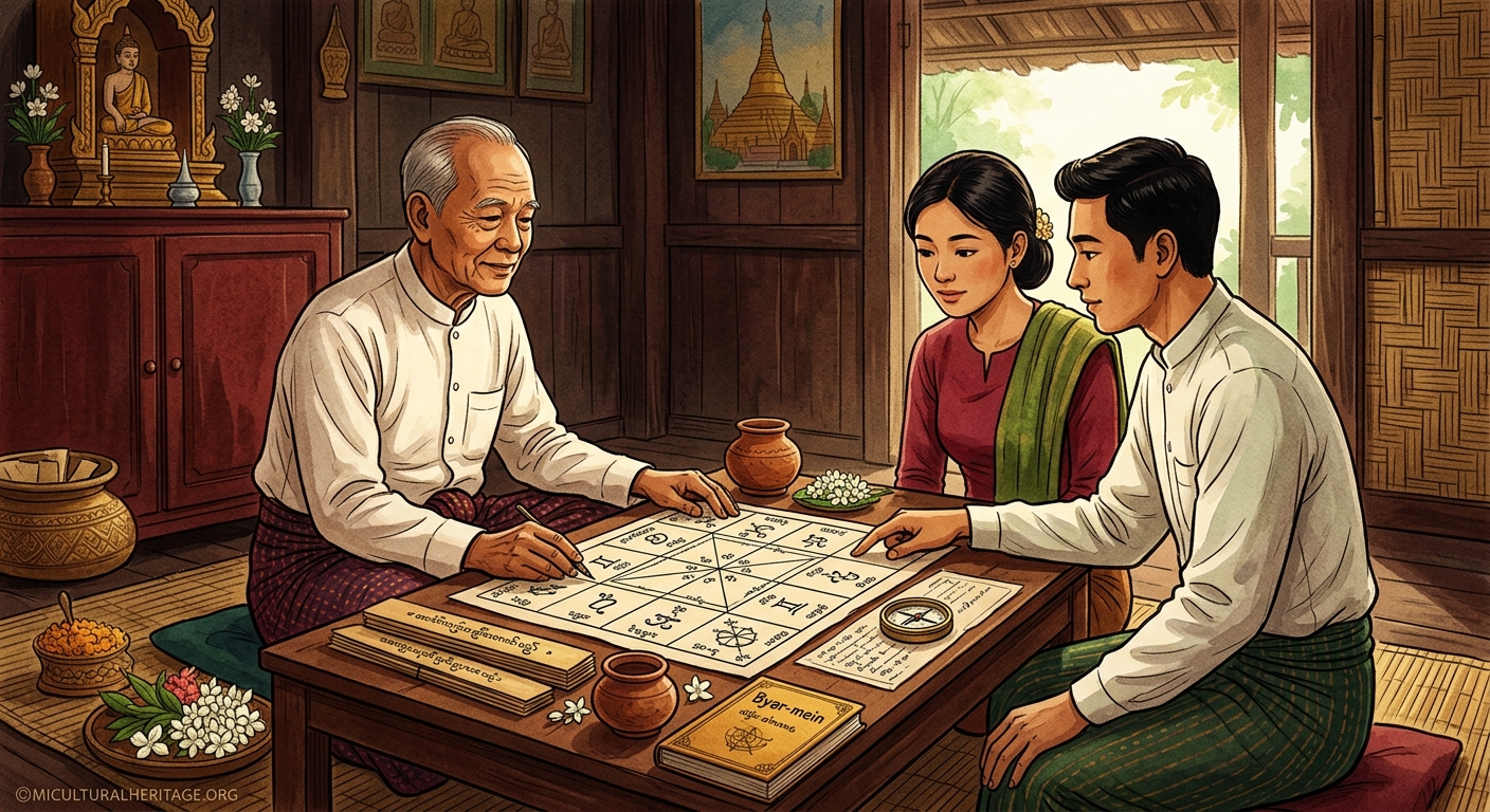 The Role of Astrology in Myanmar Culture: From Birth Charts to Business Decisions - Illustration 1